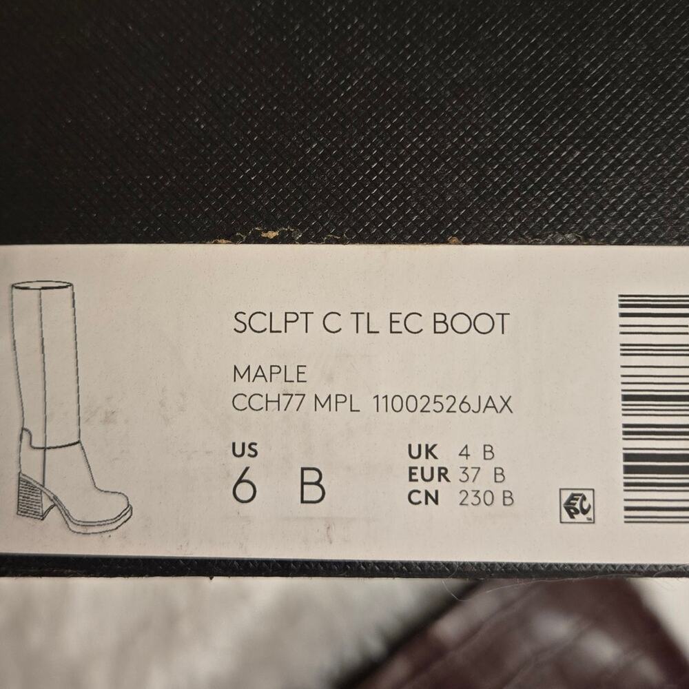 New Coach women's Boot Classic Sculpted C Tall Maple NWT 6 - Picture 13 of 15